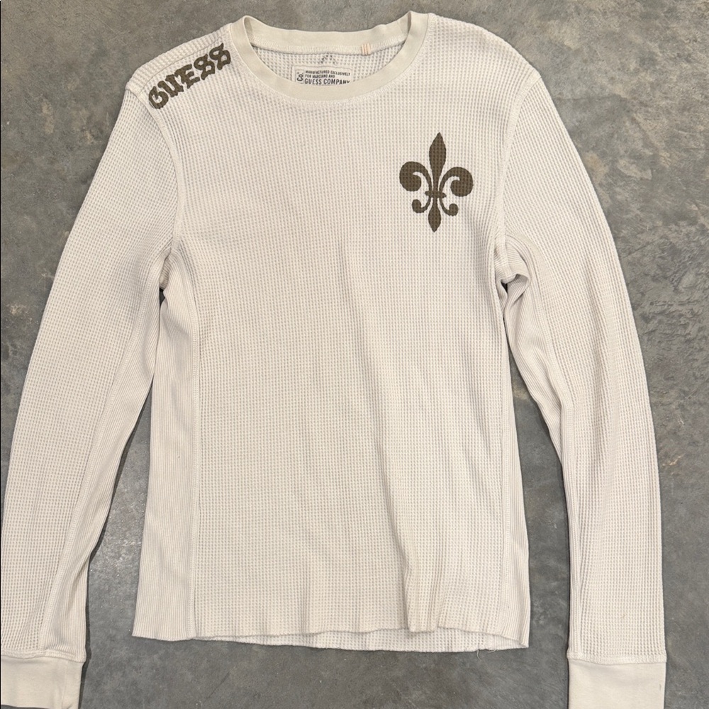 Guess Ivory Long Sleeve with Fleur-de-lis